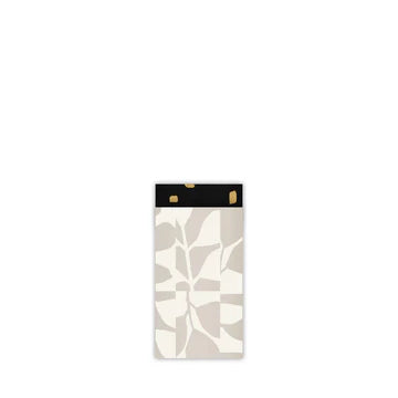 Cadeauzakje maat S (7x13 cm) met Abstract Botanics patroon in beige en offwhite – Liefs en Lintjes