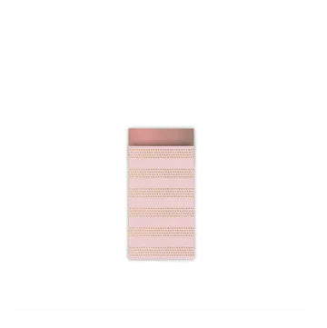 Cadeauzakje maat S (7x13 cm) met Raster Stripes patroon in roze en goud – Liefs en Lintjes