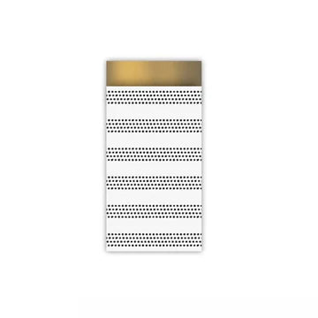 Cadeauzakje maat S (7x13 cm) met Raster Stripes patroon in zwart en wit – Liefs en Lintjes