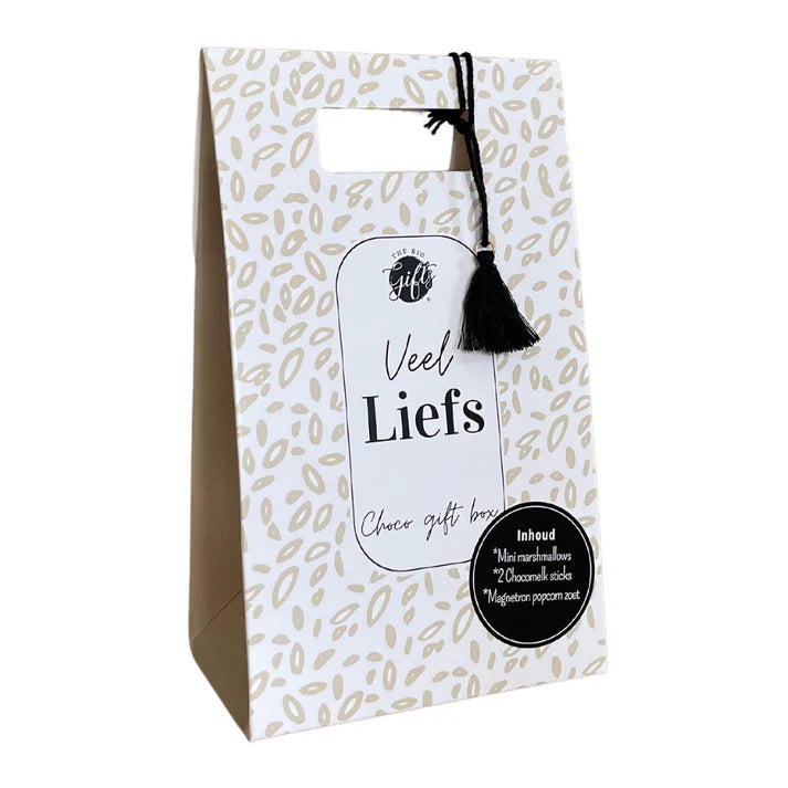 Choco Gift Box Veel Liefs met chocolade sticks, marshmallows en popcorn - Liefs en Lintjes