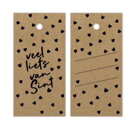 Label veel liefs van sint kraft