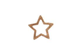 Houten ster goudkleurig – luxe kerstdecoratie 6 cm – Liefs en Lintjes