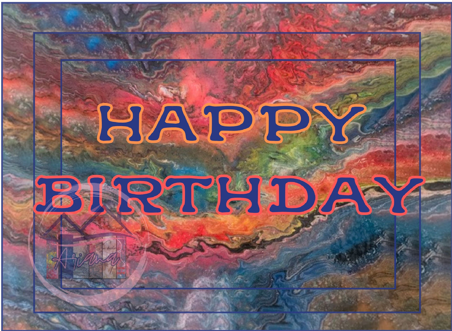 Kaart - Happy birthday | graffiti