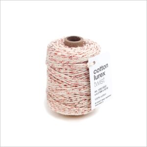 Koord Lurex Twist beige met koper – 2 mm dik – 50 meter op klos – Liefs en Lintjes