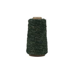 Koord Lurex Twist in donkergroen en goud, 2 mm dik – 5 meter lang – Liefs en Lintjes