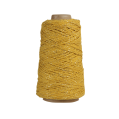 Koord Lurex Twist in okergeel en goud, 2 mm dik – 5 meter lang – Liefs en Lintjes