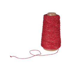 Koord Lurex Twist in rood en goud, 2 mm dik – 5 meter lang – Liefs en Lintjes
