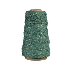 Koord Lurex Twist in zeegroen en goud, 2 mm dik – 5 meter lang – Liefs en Lintjes
