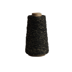 Koord Lurex Twist in zwart en goud, 2 mm dik – 5 meter lang – Liefs en Lintjes