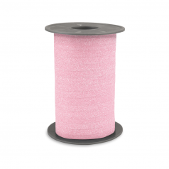 Glitter krullint in roze, 10 mm breed – 5 meter lang – Liefs en Lintjes
