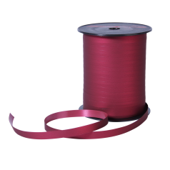 Krullint Silky Metal in bordeaux met metallic glans – 10 mm – 5 meter – Liefs en Lintjes