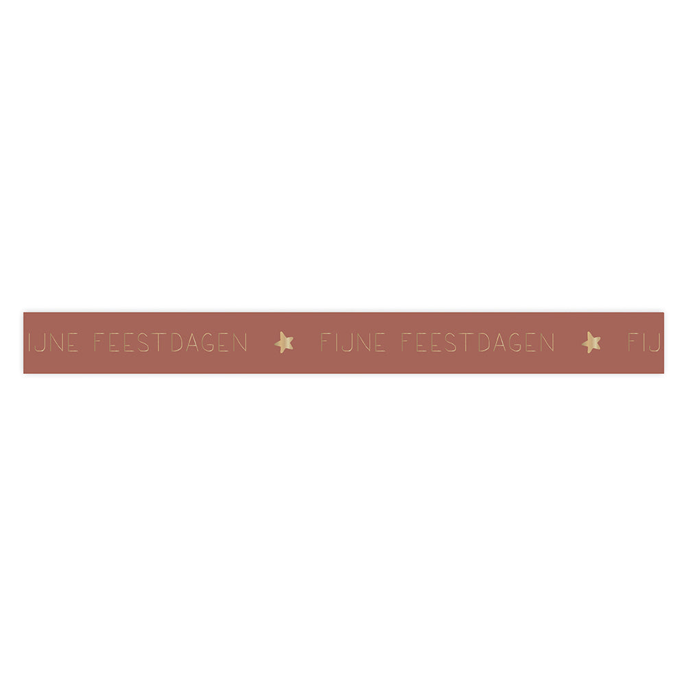 Krullint Fijne Feestdagen - Gold Warm Red