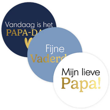 Stickers Papa Dag 40mm - Liefs en Lintjes