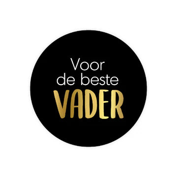 Voor de beste Vader stickers 40mm - Liefs en Lintjes