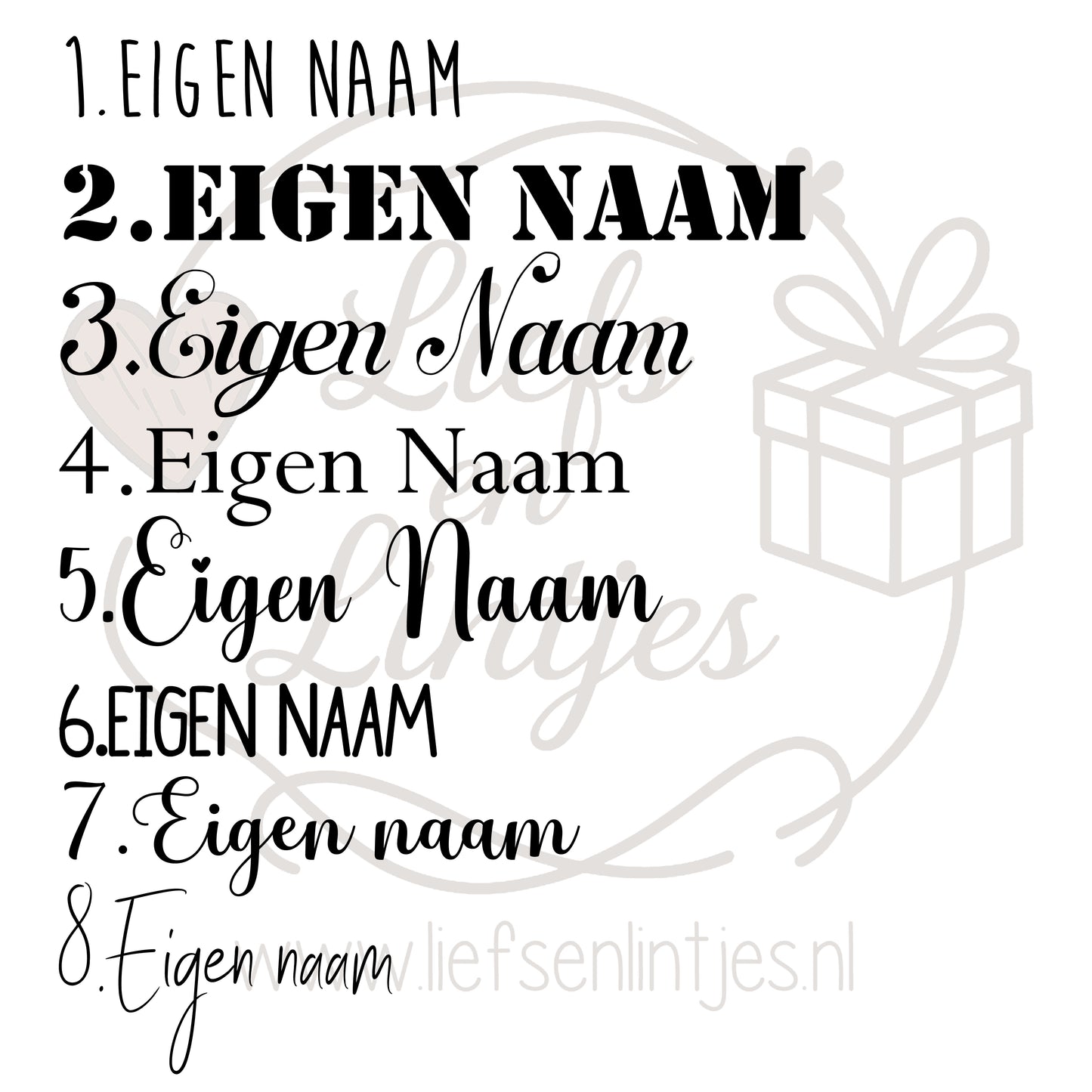 Deurmat - Gepersonaliseerd met namen