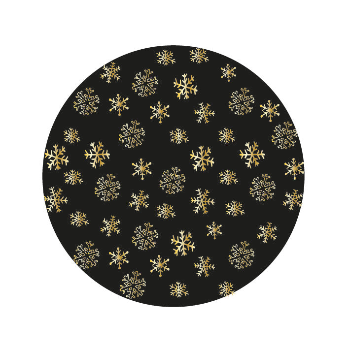 Stickers FG sneeuwvlokken | zwart/goudlook