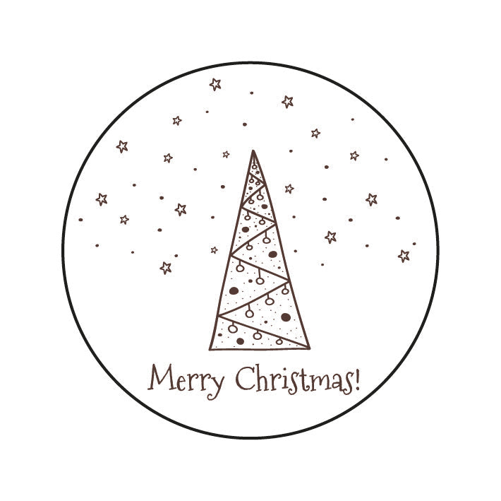 Stickers FG merry christmas | kerstboom
