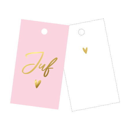 Cadeaukaartje - juf roze