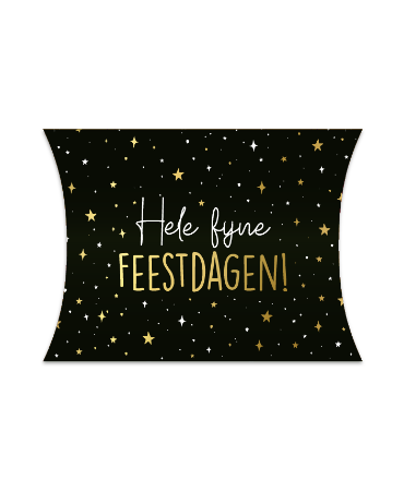 Gondeldoosje hele fijne feestdagen zwart/goud