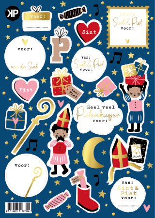 Stickervel sinterklaas pietenparty