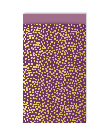 Cadeauzakjes mini dots mauve/goud M
