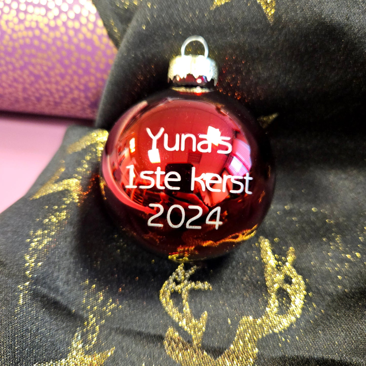 Kerstbal met naam/tekst