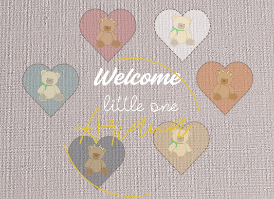 Kaart Welcome little one (beren)