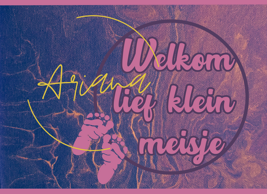 Kaart Welkom lief klein meisje