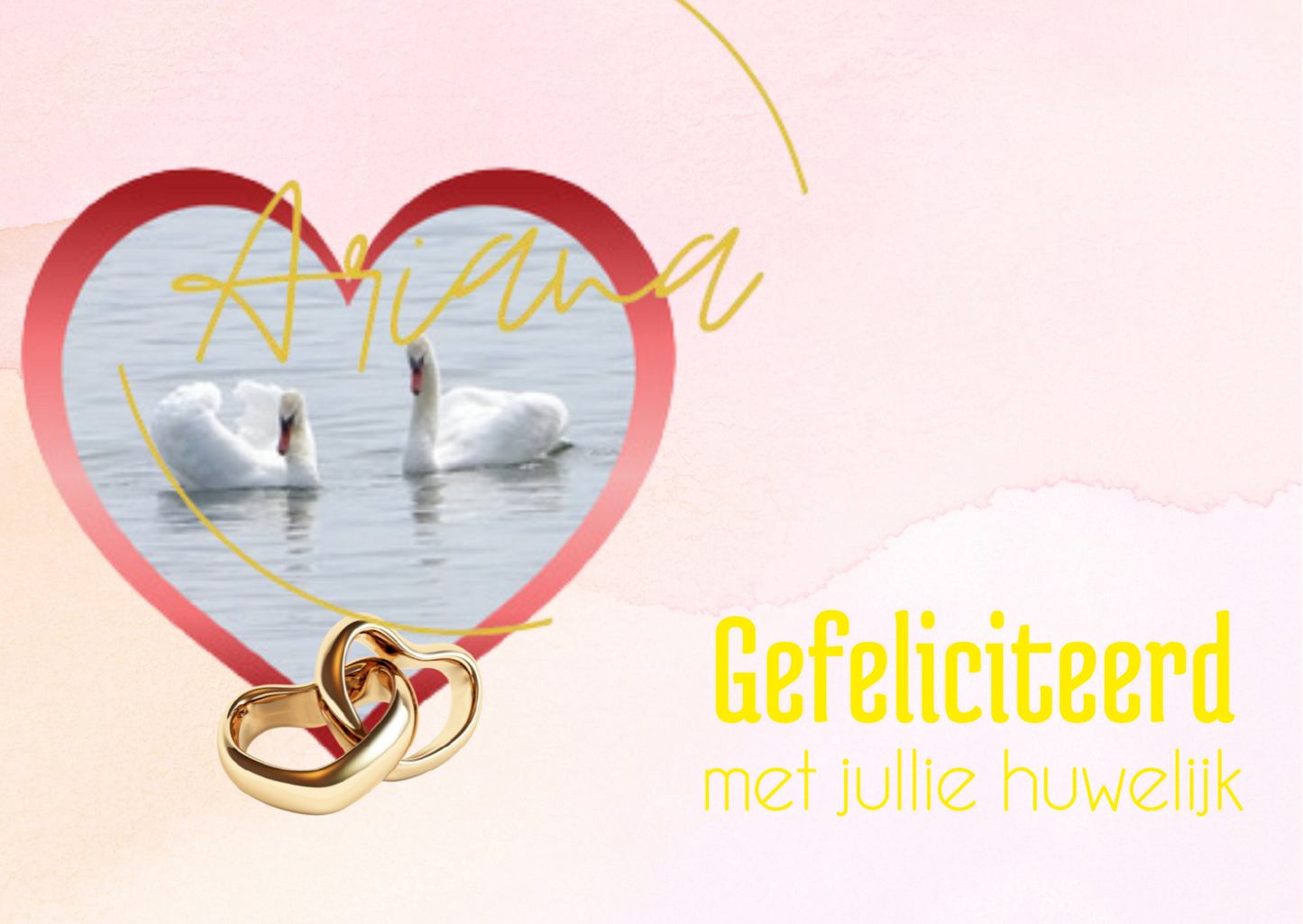 Karte - Glückwünsche zur Hochzeit Goldfolie
