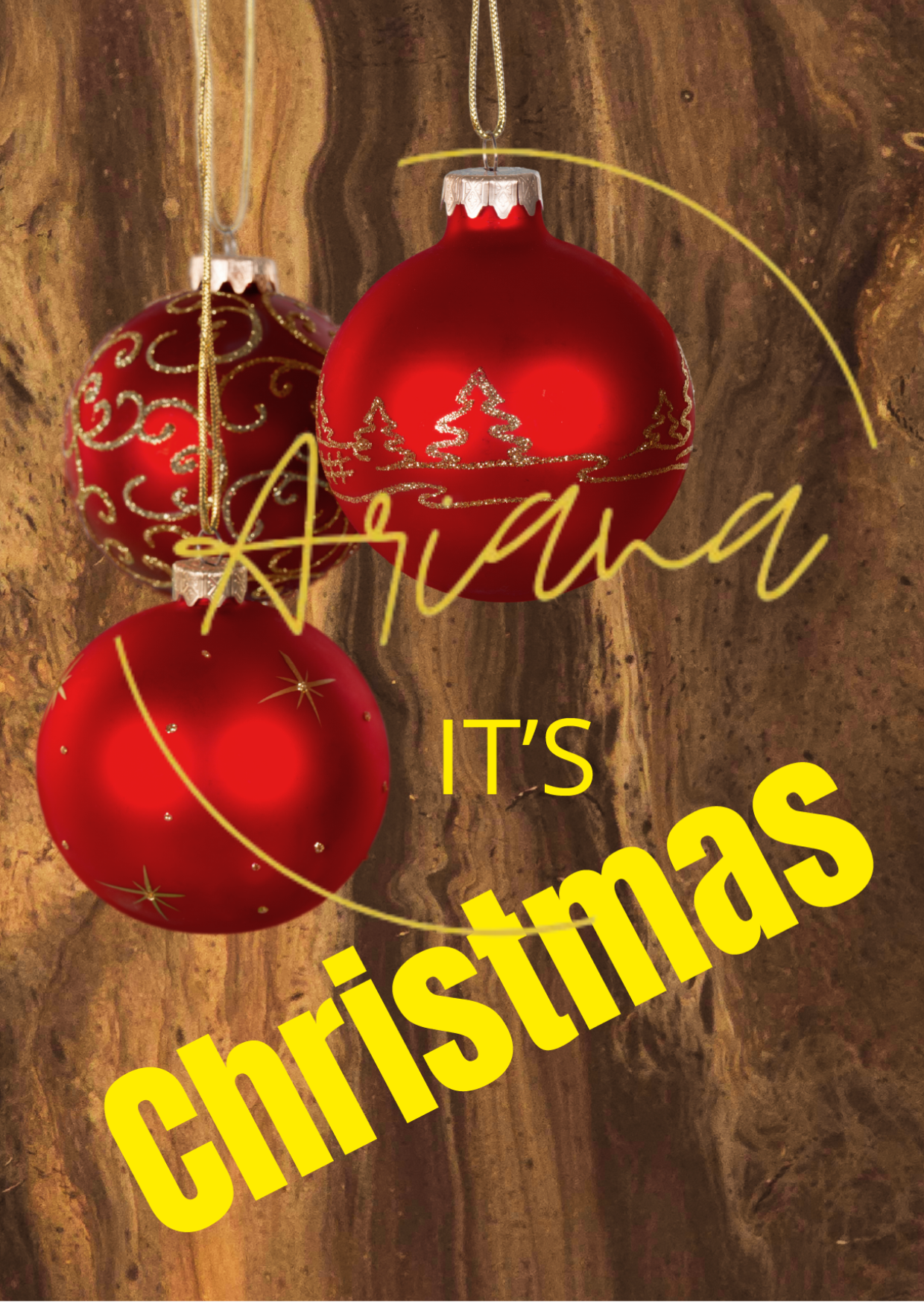 Karte - Es ist Weihnachten Goldfolie