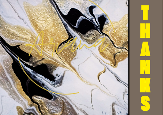 Card - Thanks gold foil