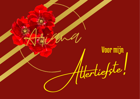 Karte - Für meine Liebste Goldfolie