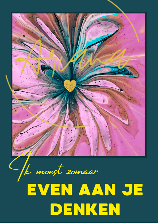 Card - Just thinking about you gold foil