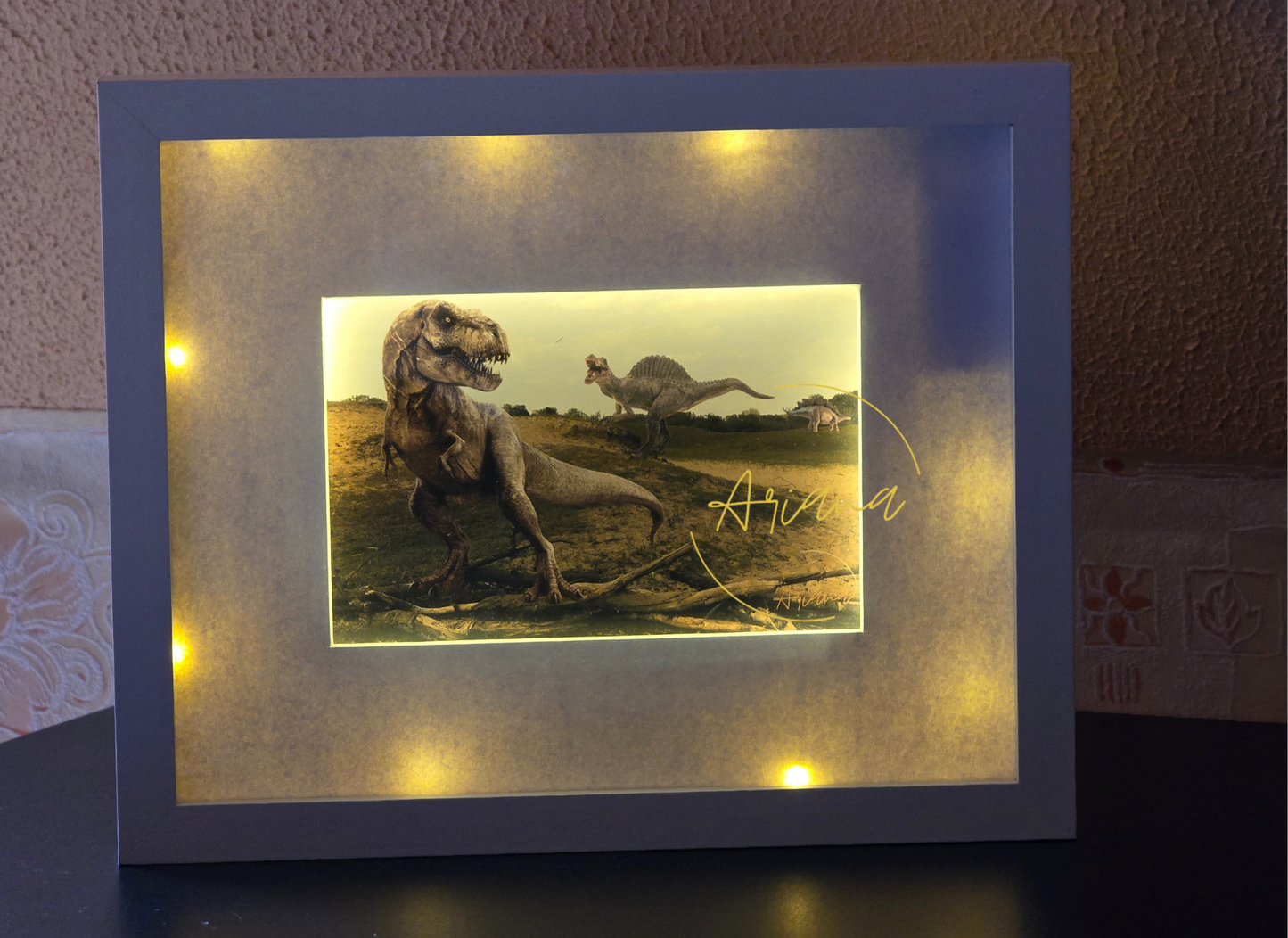 Verlicht lijstje - Dino's op land