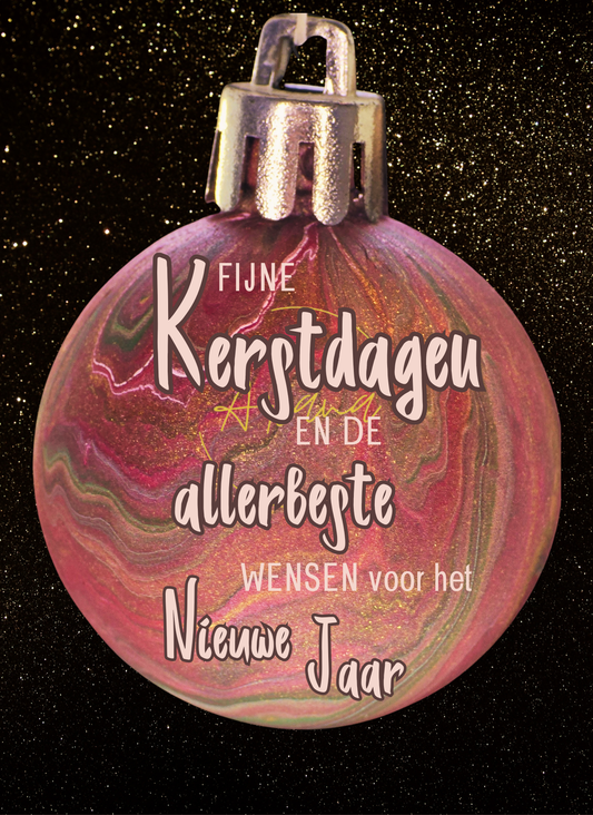 Kaart - Fijne kerstdagen kerstbal