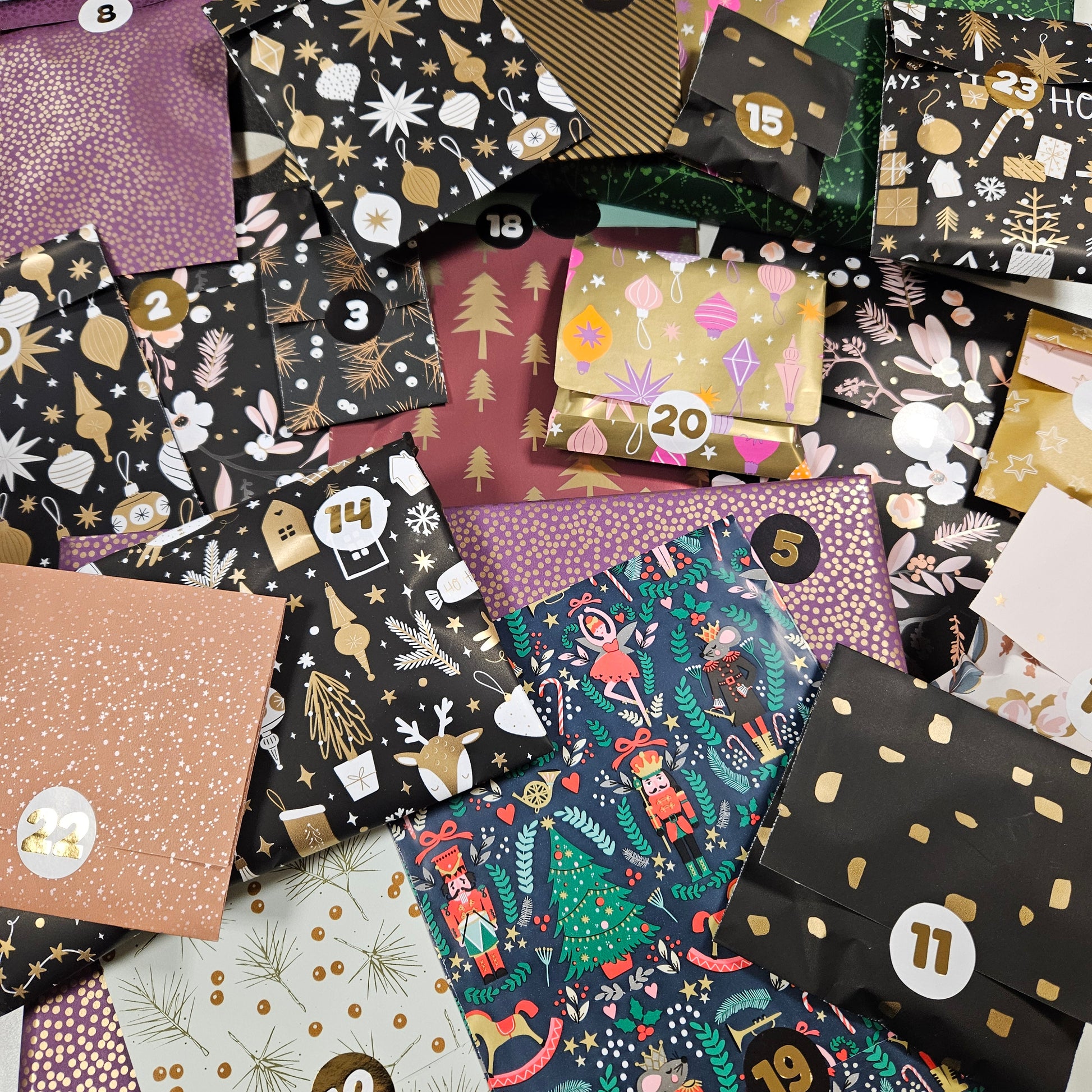 Adventskalender XL 2025 pre-order met 24 luxe verrassingen – cadeautjes, lekkernijen & inpakmateriaal | Liefs en Lintjes