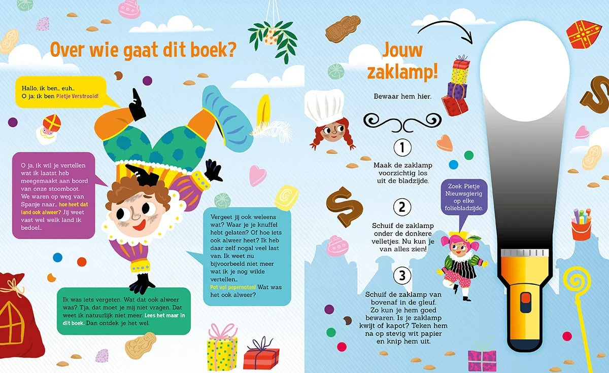 Zaklamp boek: Het heerlijk avondje van Sinterklaas