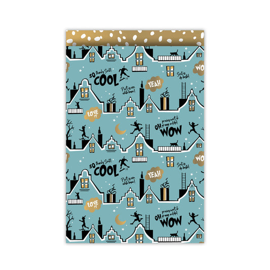Cadeauzakjes - cool sint - petrol L
