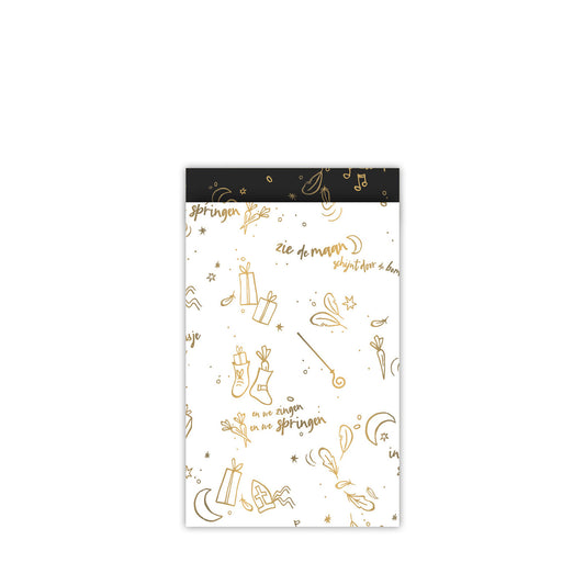Cadeauzakjes Sing along sing | wit/goud M
