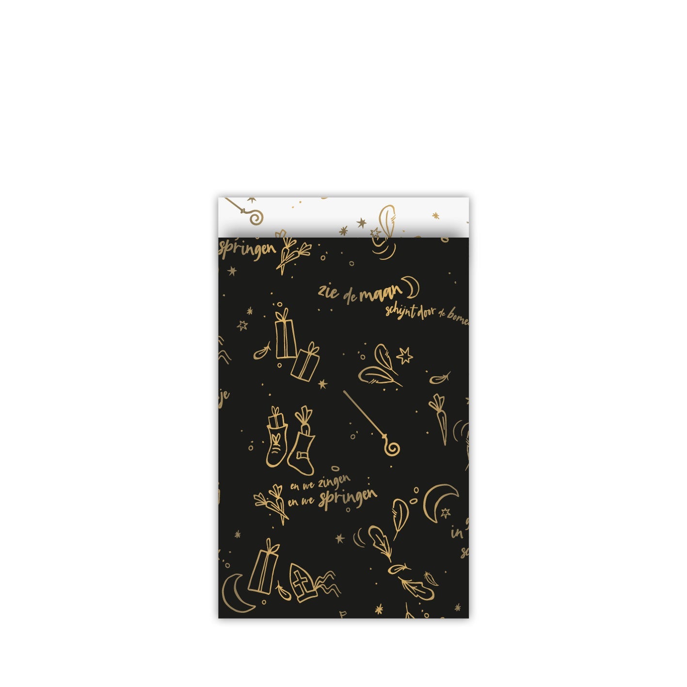 Cadeauzakjes Sing along sing | zwart/goud M