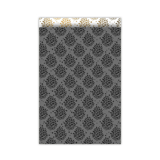 Cadeauzakjes - pinecones zwart - L