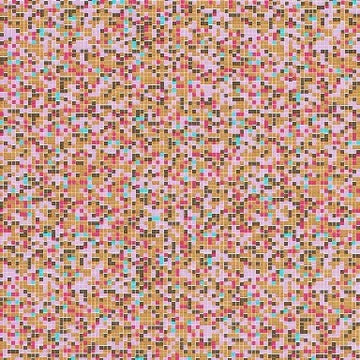 Cadeaupapier Colorful Mosaic met mozaïekpatroon van kleurrijke vierkantjes op beige achtergrond – 50 cm breed, 2 meter lang.