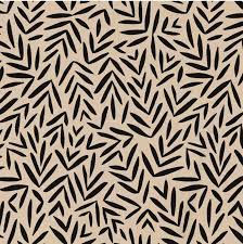 Cadeaupapier Into The Woods met geometrische bladeren op kraftkleurige achtergrond – 50 cm breed, 3 meter lang