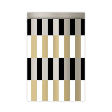Cadeauzakje maat L (17x25 cm) met colorblocking ontwerp in warm en vrolijk kleuren – Liefs en Lintjes.