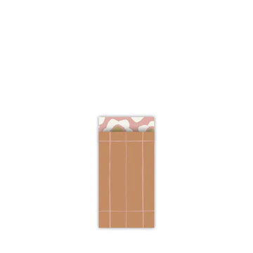 Cadeauzakje maat S (7x13 cm) met Slim Tiles patroon in naturel kleur – Liefs en Lintjes