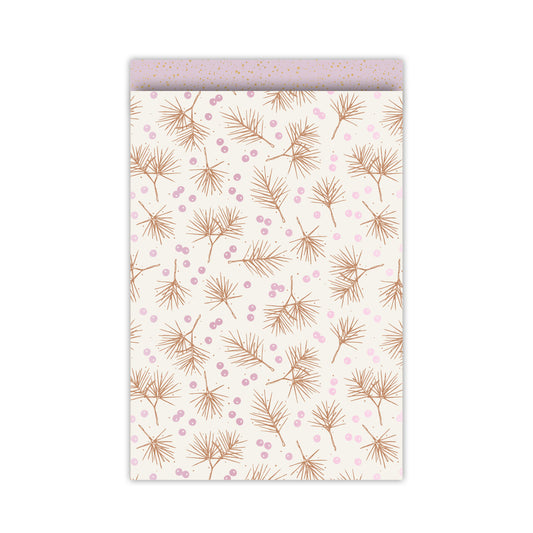 Cadeauzakjes Berries & Branches Crème/Roze maat L 17x25 cm – Liefs en Lintjes