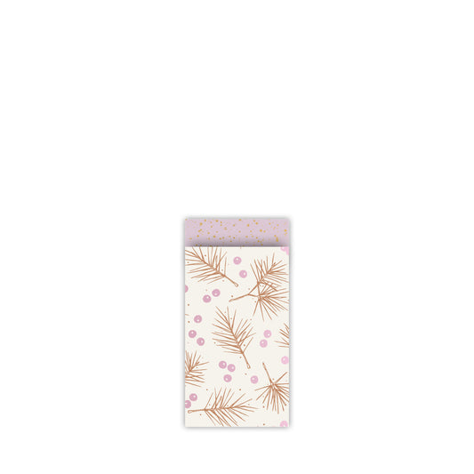 Cadeauzakjes Berries & Branches Crème/Roze maat S 7x13 cm – Liefs en Lintjes