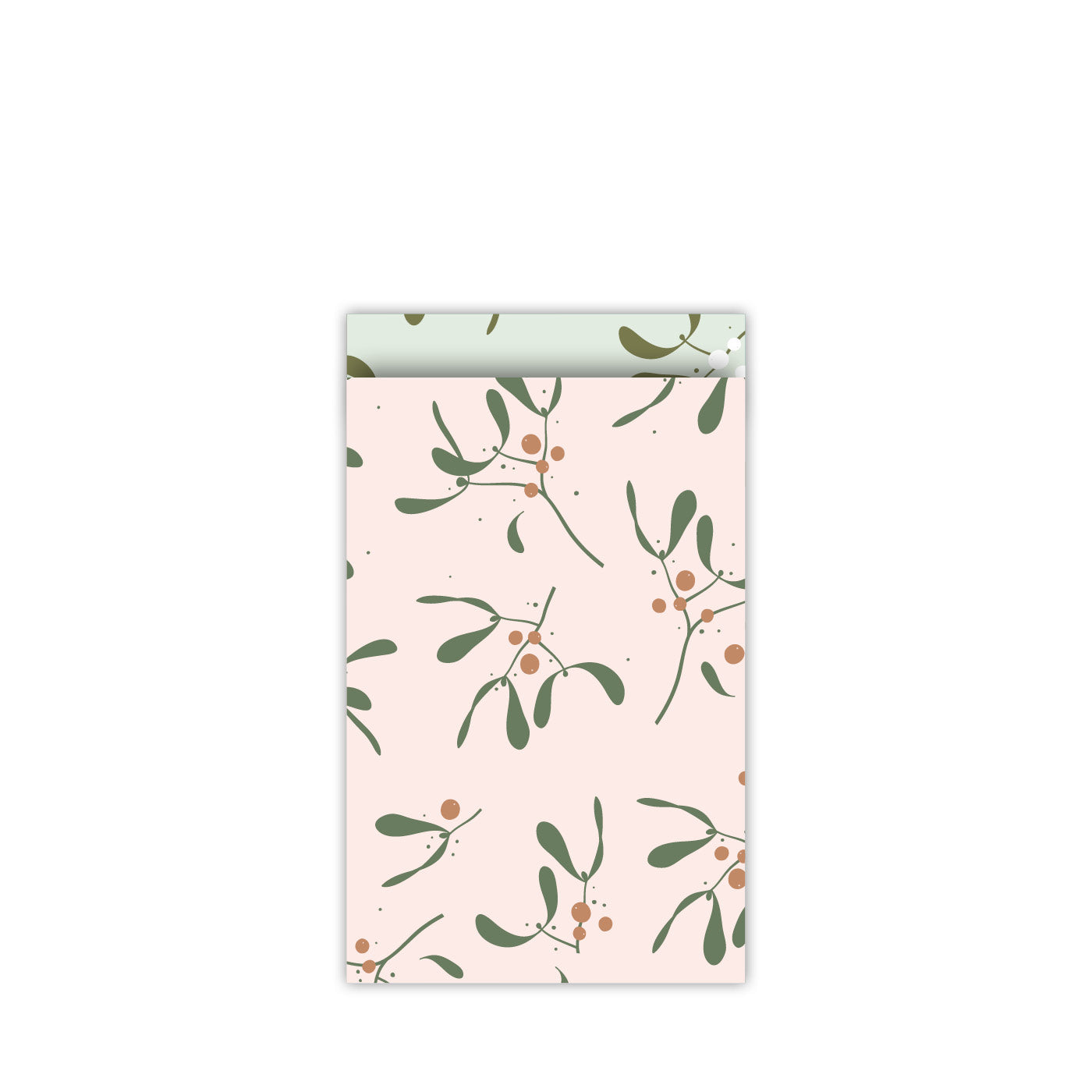 Cadeauzakjes Mistletoe Memories Roze/Mint maat M 12x19 cm – Liefs en Lintjes