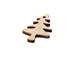 Decohanger houten kerstboompje naturel met gaatje 7 cm – Liefs en Lintjes