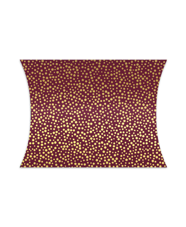 Gondeldoosje Luxury Dots Burgundy met bordeaux achtergrond en gouden stippen – Liefs en Lintjes